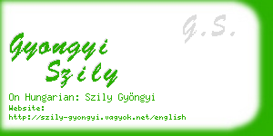 gyongyi szily business card