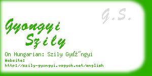 gyongyi szily business card